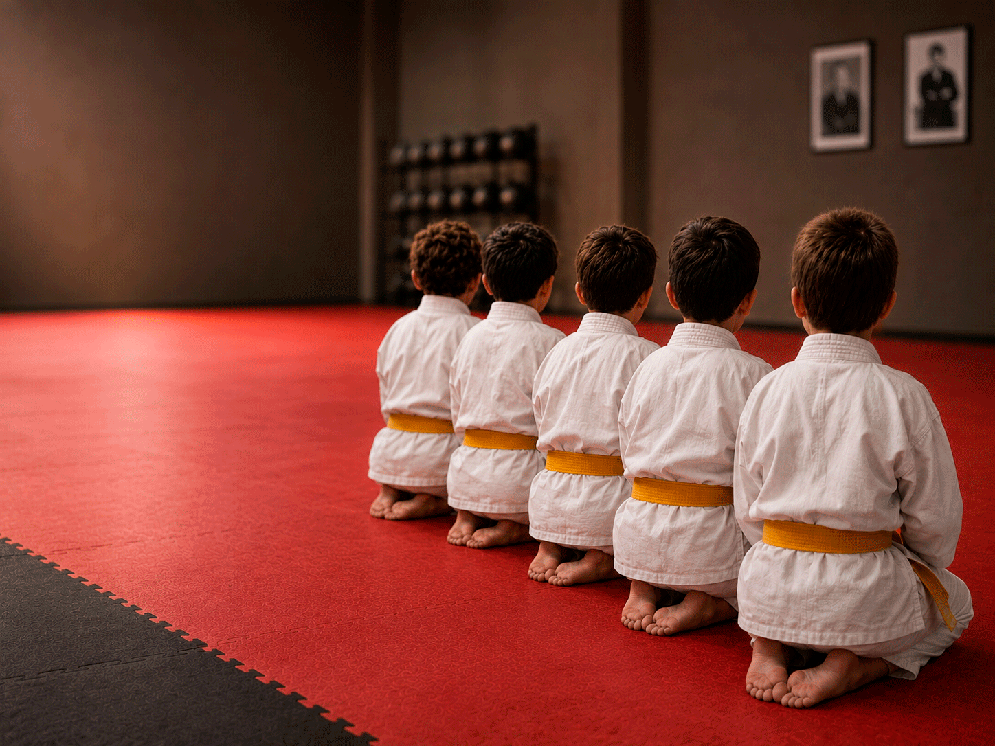 Grupo infantil de Aikido Shodokan en Tetsu Málaga